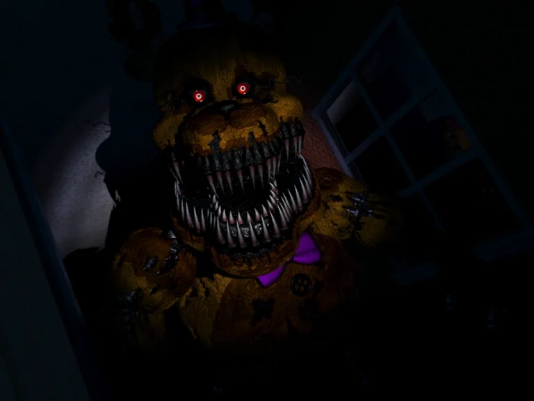 Nightmare Fredbear closeup