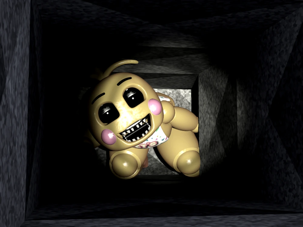 Toy Chica in the air vent